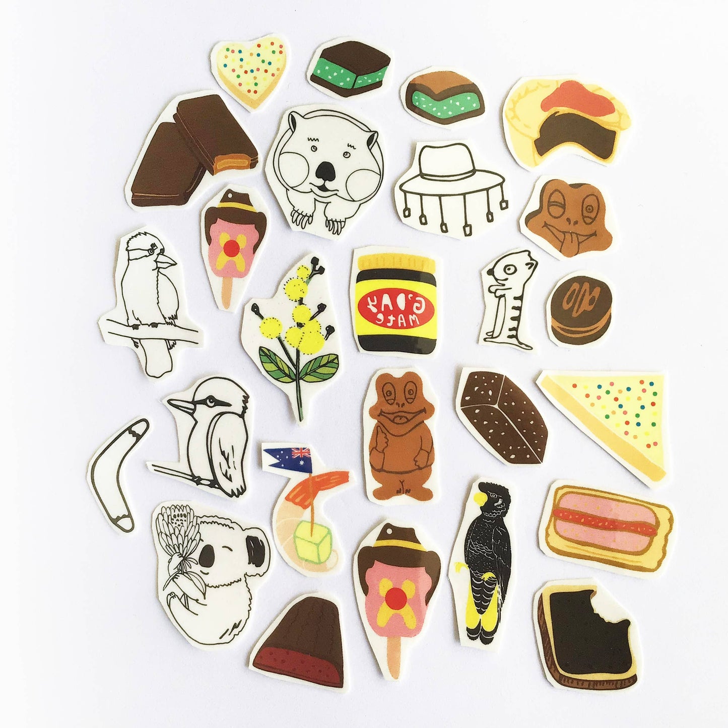 Australiana Animal n Food | Pre-cut Temporary Tattoos