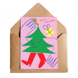 Merry Christmas - Dressing Tree Card