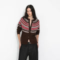 Fair Isle Knit Cardigan | 100% Wool