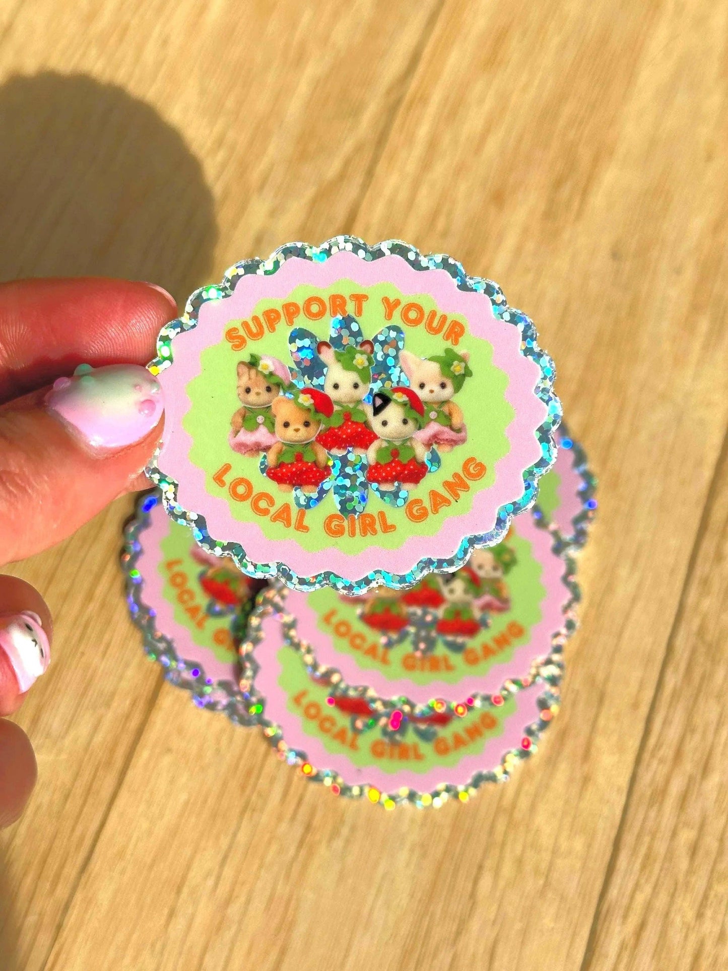 Glitter Sticker | Girl Gang