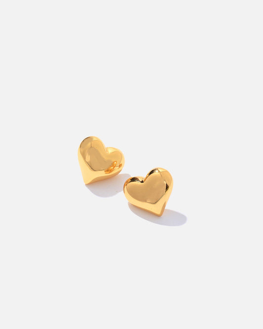 Amelia Heart Earrings | Gold