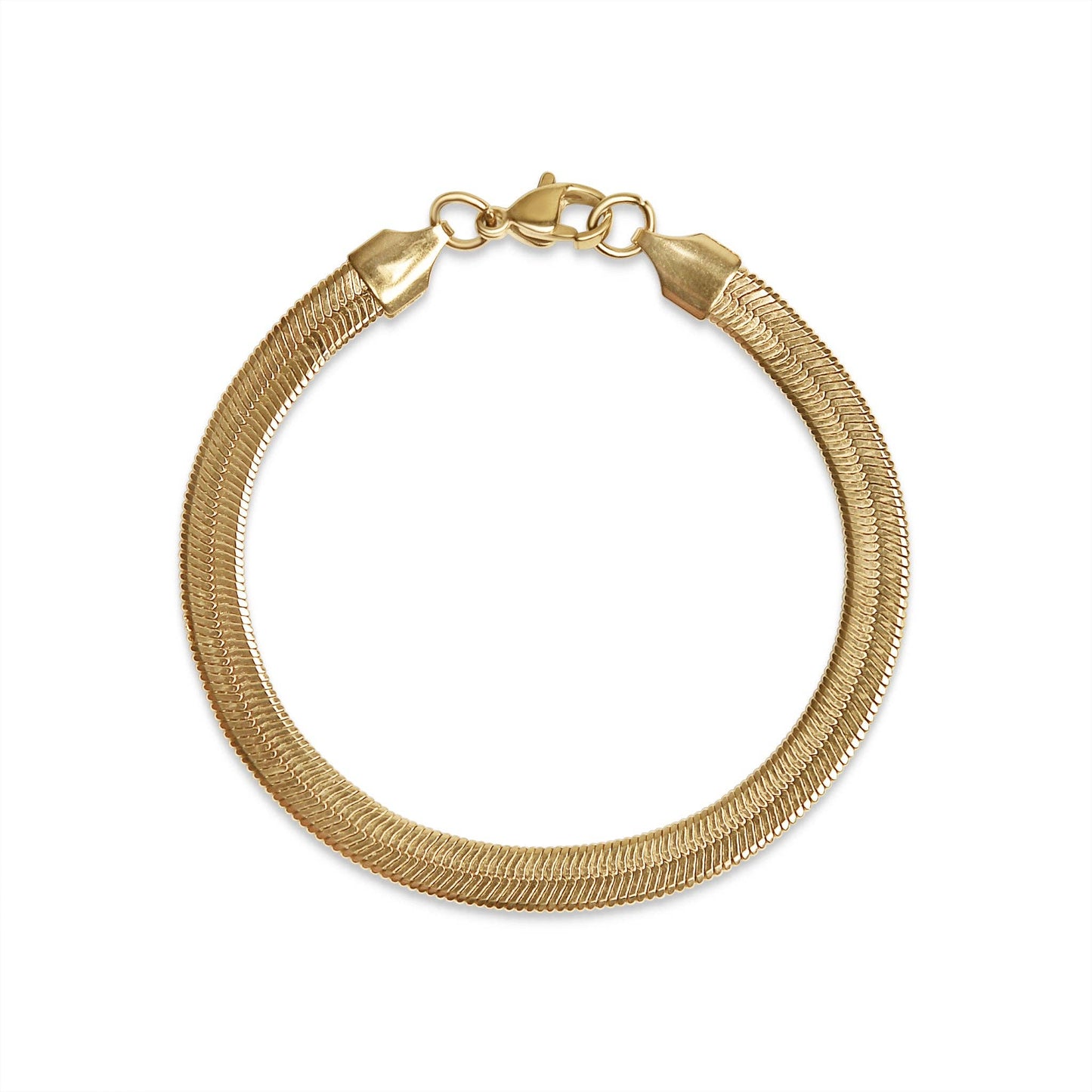 Herringbone Chain Bracelet | Gold