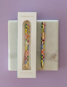 Rainbow Check Ballpoint Luxe Pen