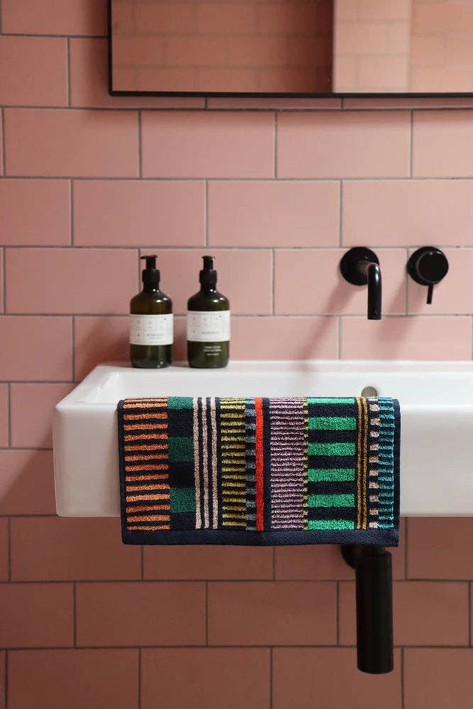 Portuguese Cotton Hand Towel | Multi Stripe