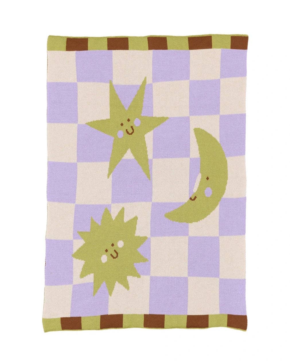 Knit Mini Blanket | Moon & Stars