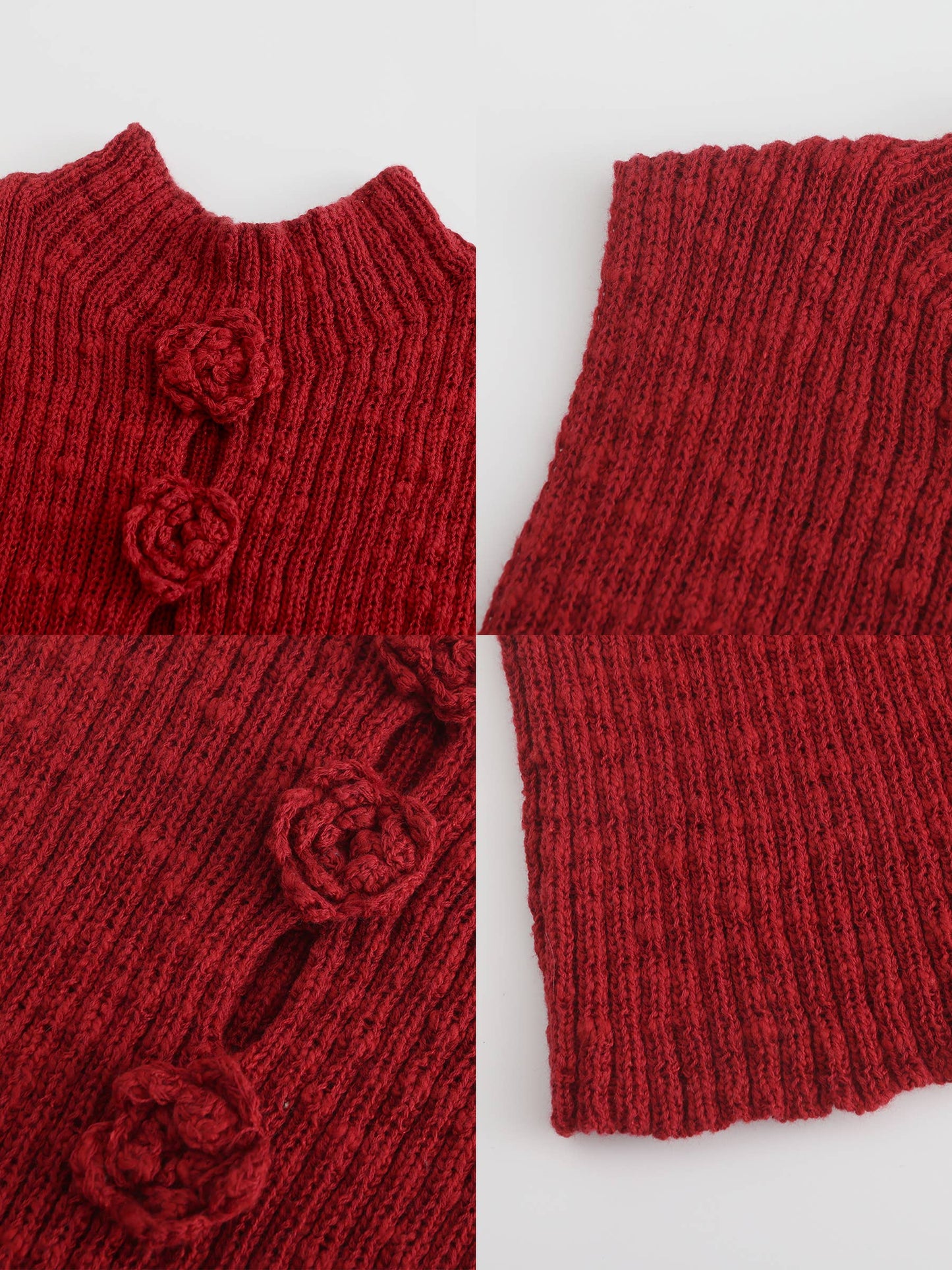 Flower Sleeveless Knit Top