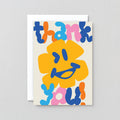 Big Thank You Flowers Embossed Greeting Card