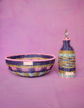 Oil Decanter | Pink & Navy