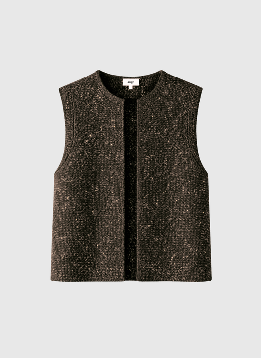 Legaya Metallic Knit Vest