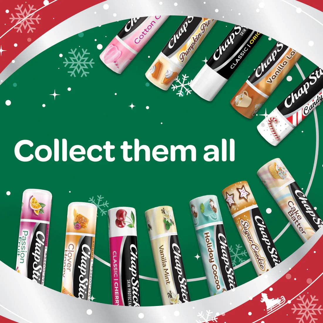 ChapStick Christmas Collection Pack | Candy Cane, Hot Chocolate, Sugar Cookie