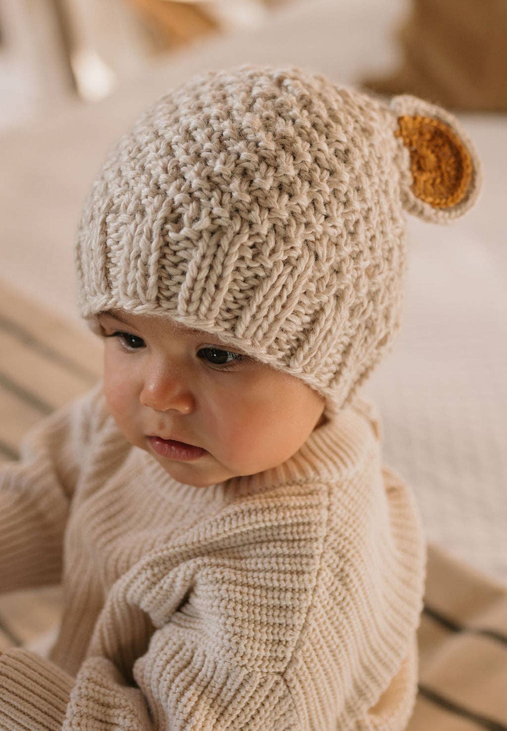 Bear Beanie | Oatmeal