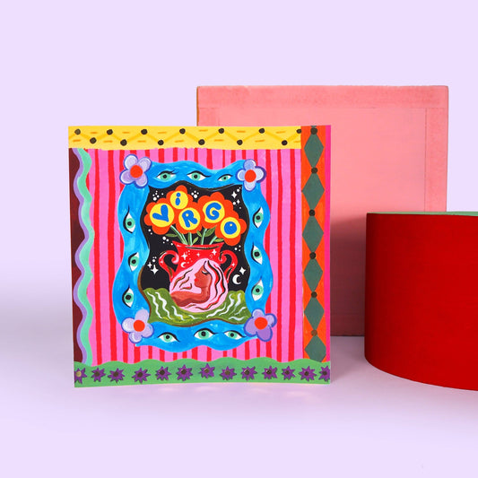 Virgo Square Zodiac Card | Pack of 6