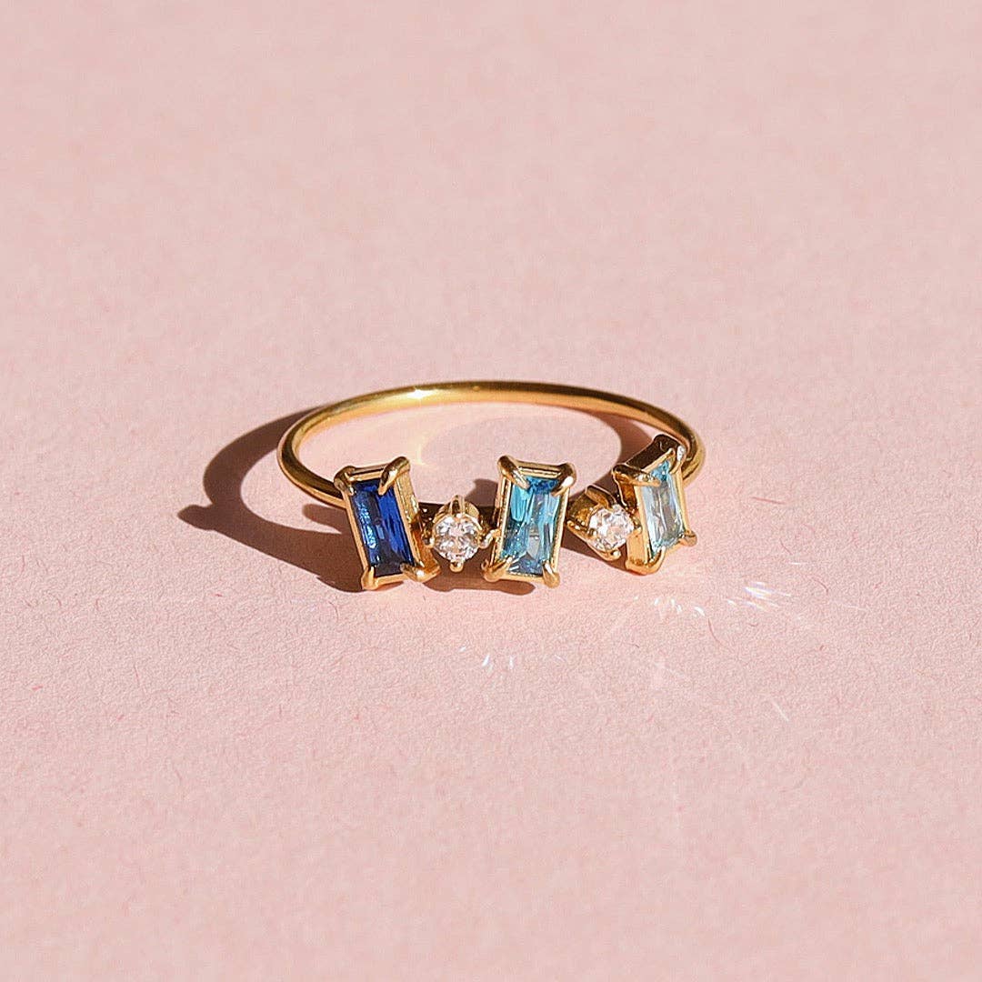 Dara | Multi Stone Ring Gold