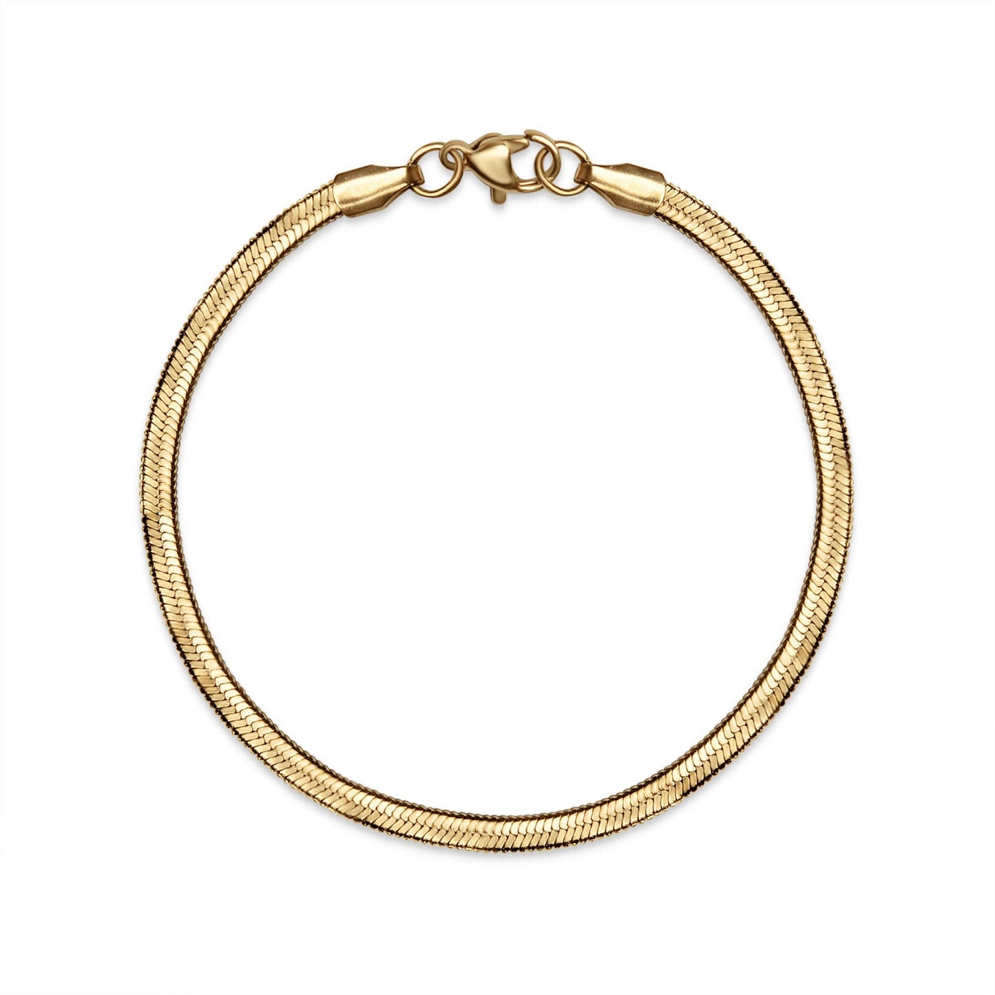 Herringbone Chain Bracelet | Gold