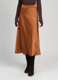 Jakia Skirt | Suede Brown
