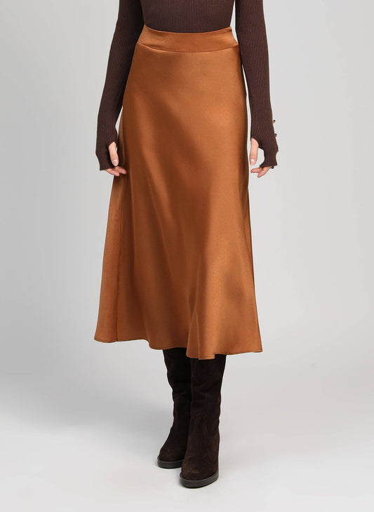 Jakia Skirt | Suede Brown