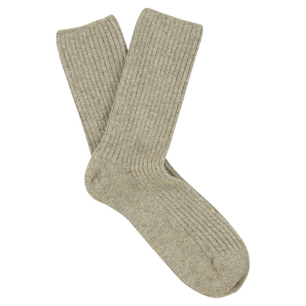 Lurex Cashmere Socks Women | Beige