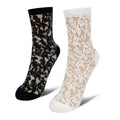 Women's Crew Sock | Sheer Patterned