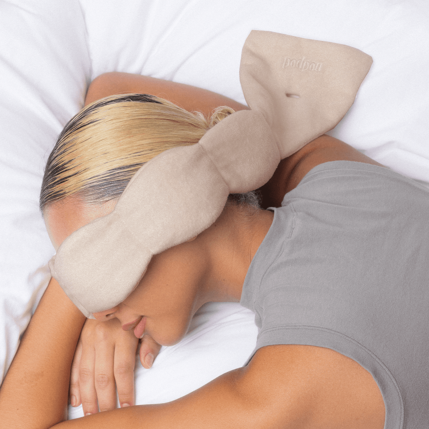 Latte Weighted Sleep Mask - Eye Mask