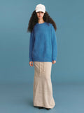 Brushed Alpaca Knitwear Jumper | Blue