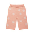 Embroidered Knit Flare Pant | Pearl