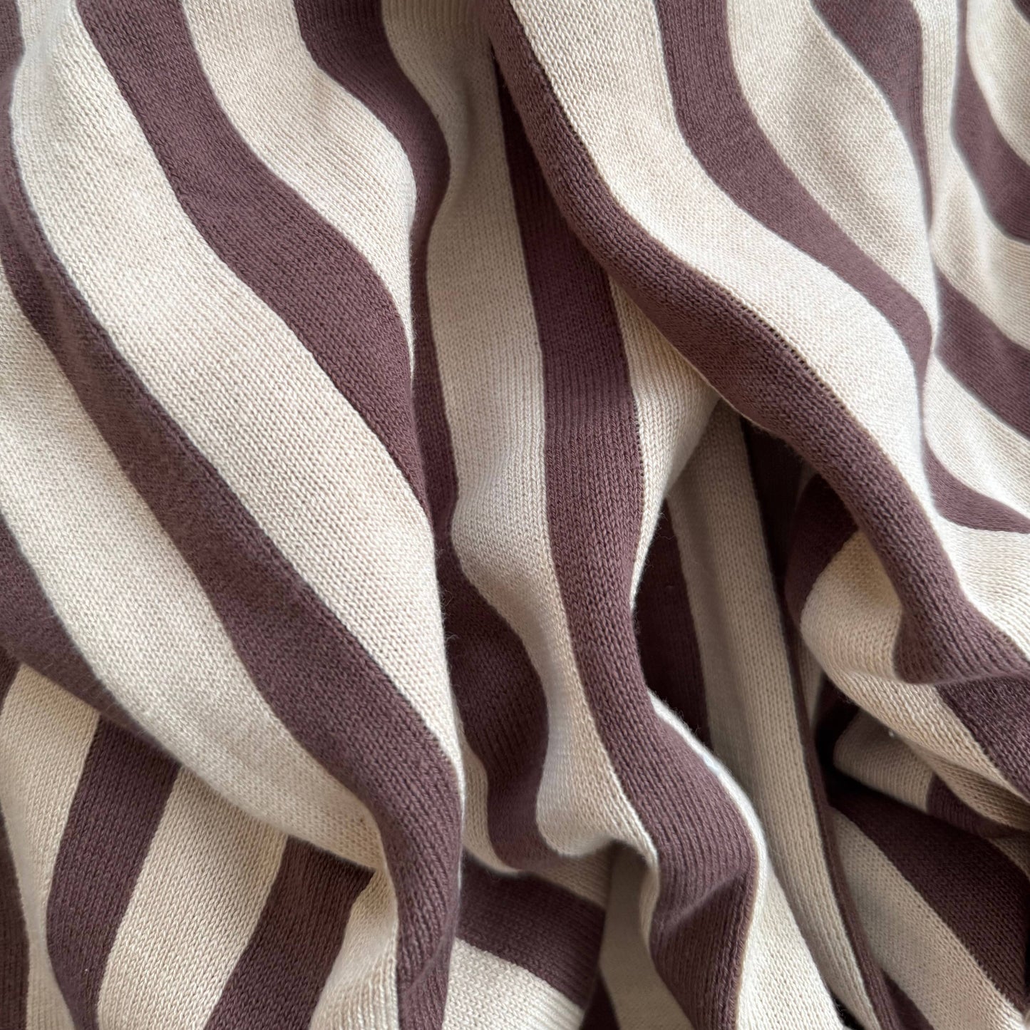 Organic Striped Blanket | Chocolate