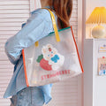 Cute Jelly Tote Bag | Bear & Bunny Print