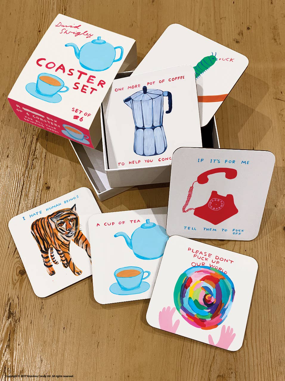 David Shrigley x Coaster Set | Set of 6