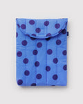 Puffy Laptop Sleeve | Blue Polka Dot