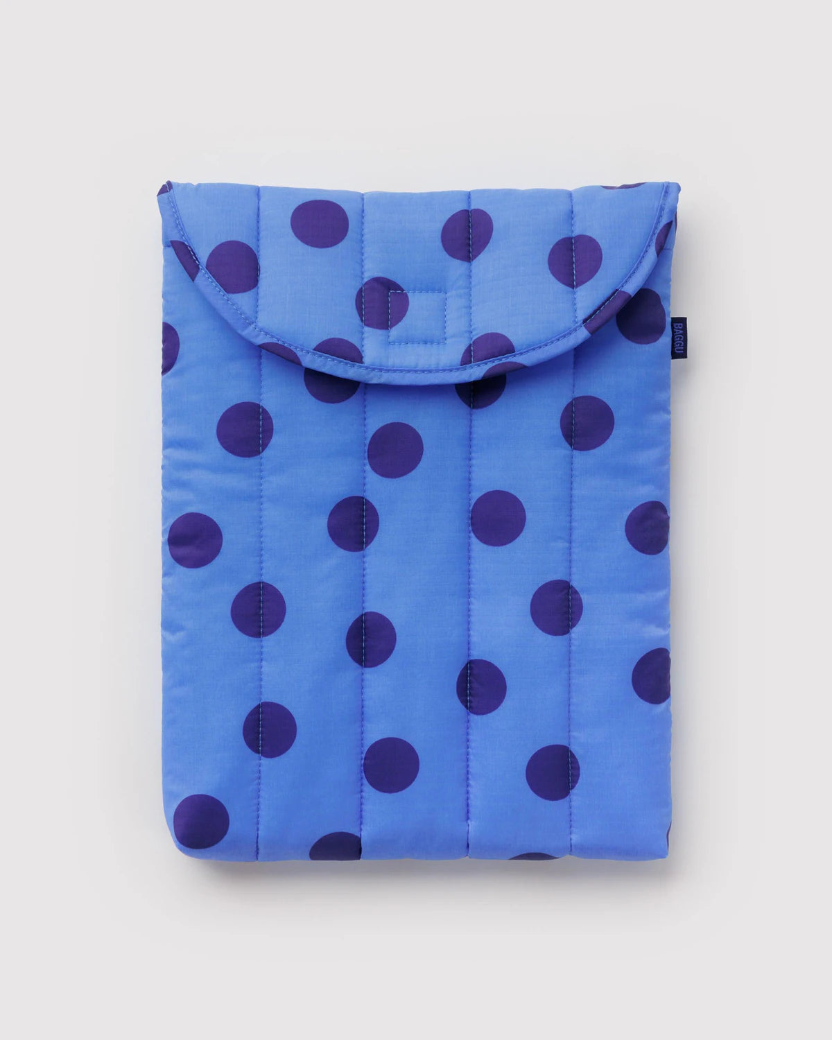 Puffy Laptop Sleeve | Blue Polka Dot