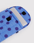 Puffy Laptop Sleeve | Blue Polka Dot