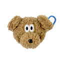 Fluffy Mini Dog Coin Pouch | Brown & White