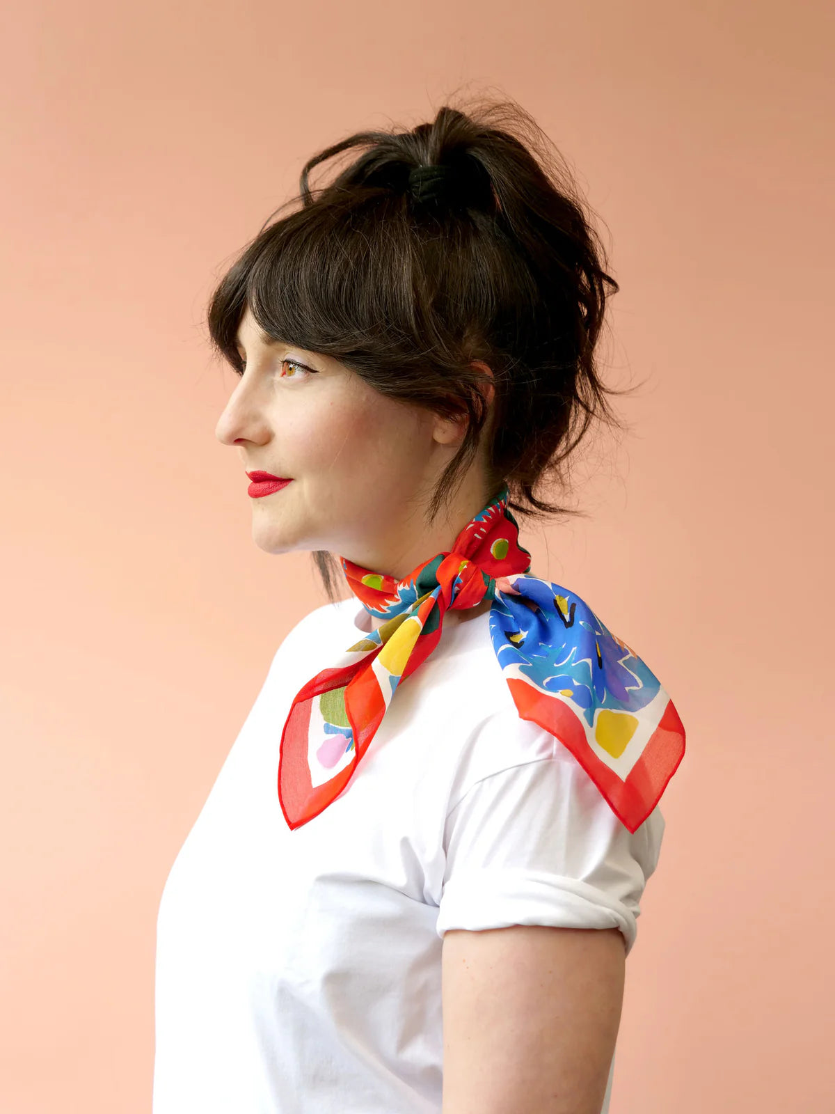 Silk Cotton Scarf | BUSH BLOOM RED