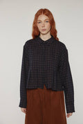 Cotton Pleated Blouse | Black