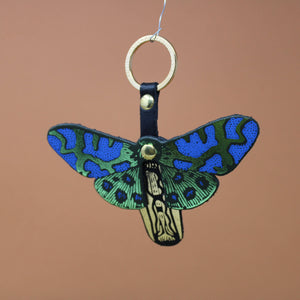 Statement Butterfly Key Fob | Turquoise / Green