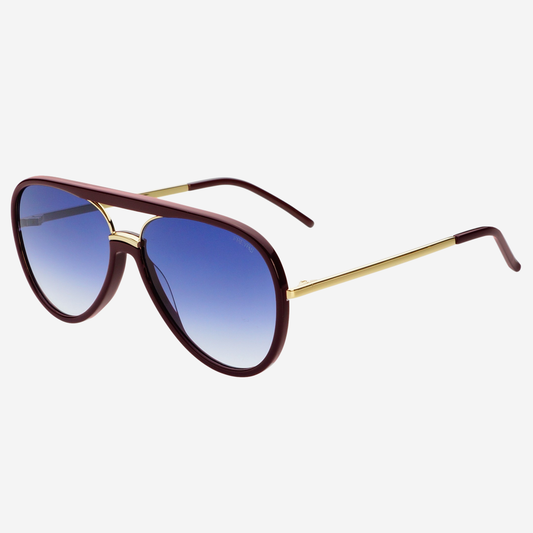 Shay Aviator Sunglasses | Burgundy