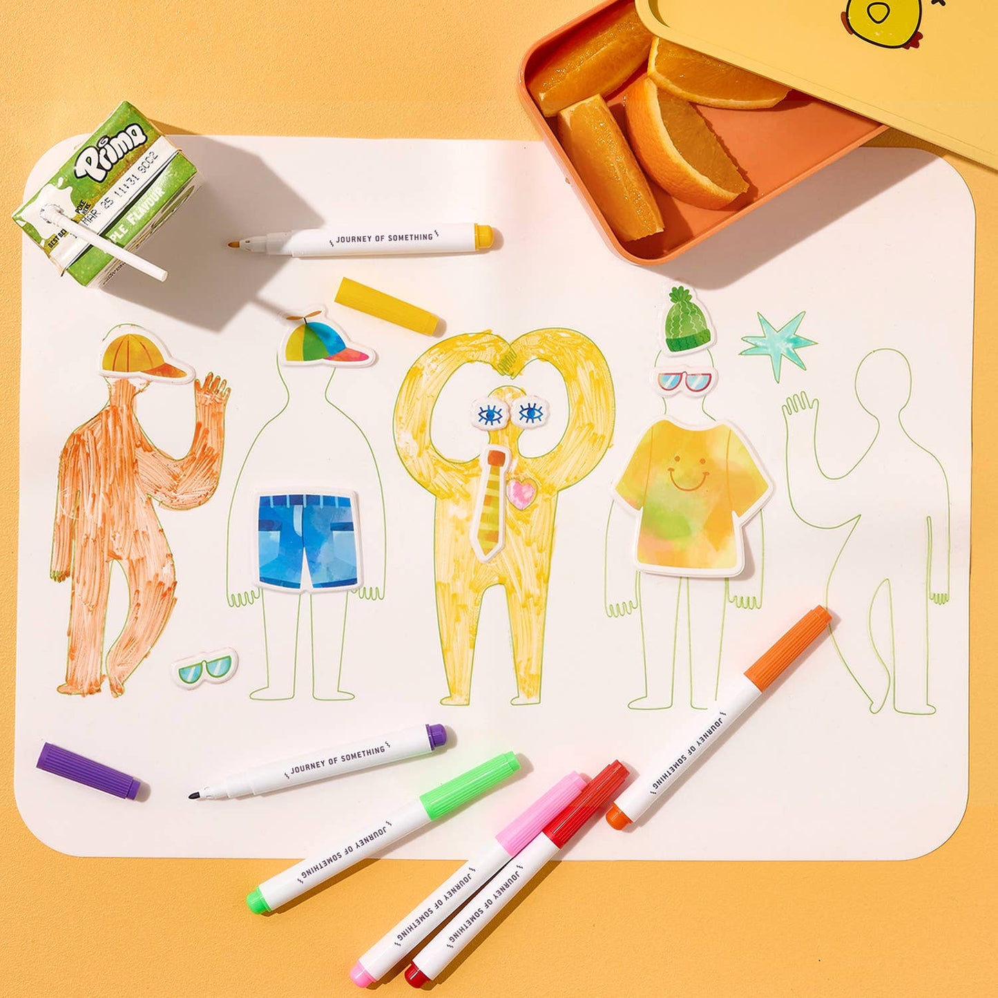 Wipeable Silicone Colouring Mat | Friends