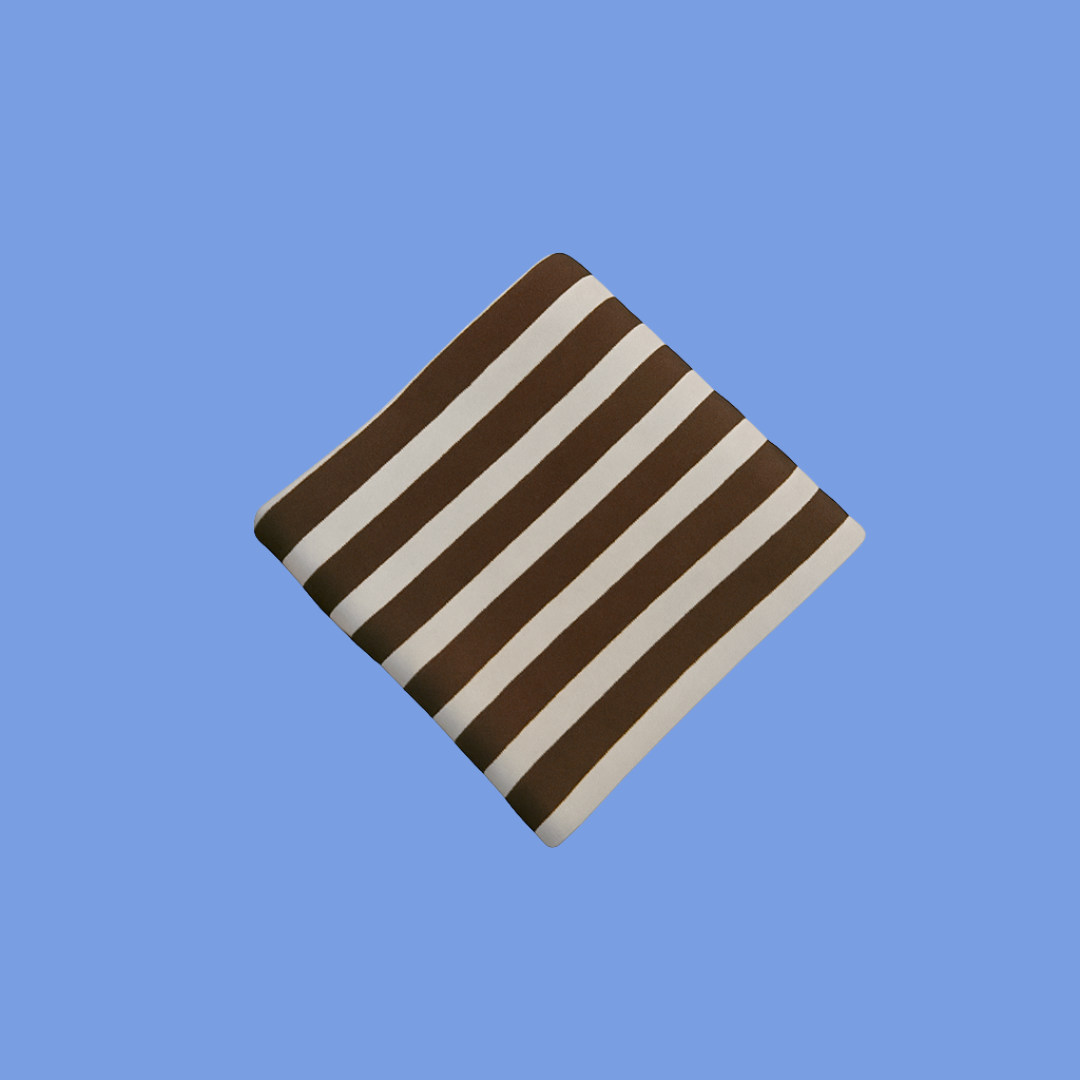 Organic Striped Blanket | Chocolate