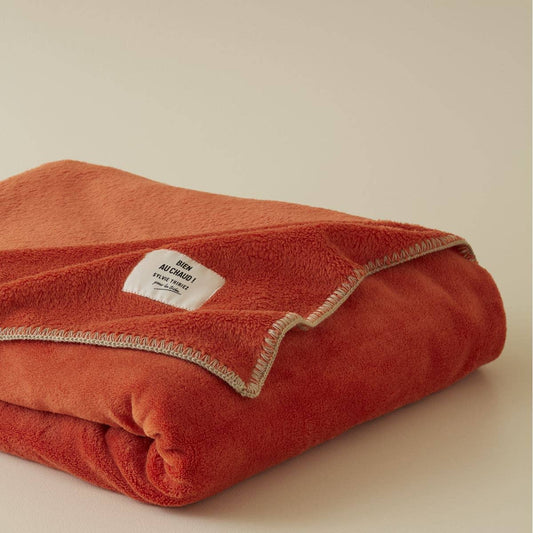 Cosy Polar Fleece Blanket | Burnished Orange