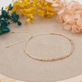 Pastel Gold Bead Slider Bracelet | Various Colours