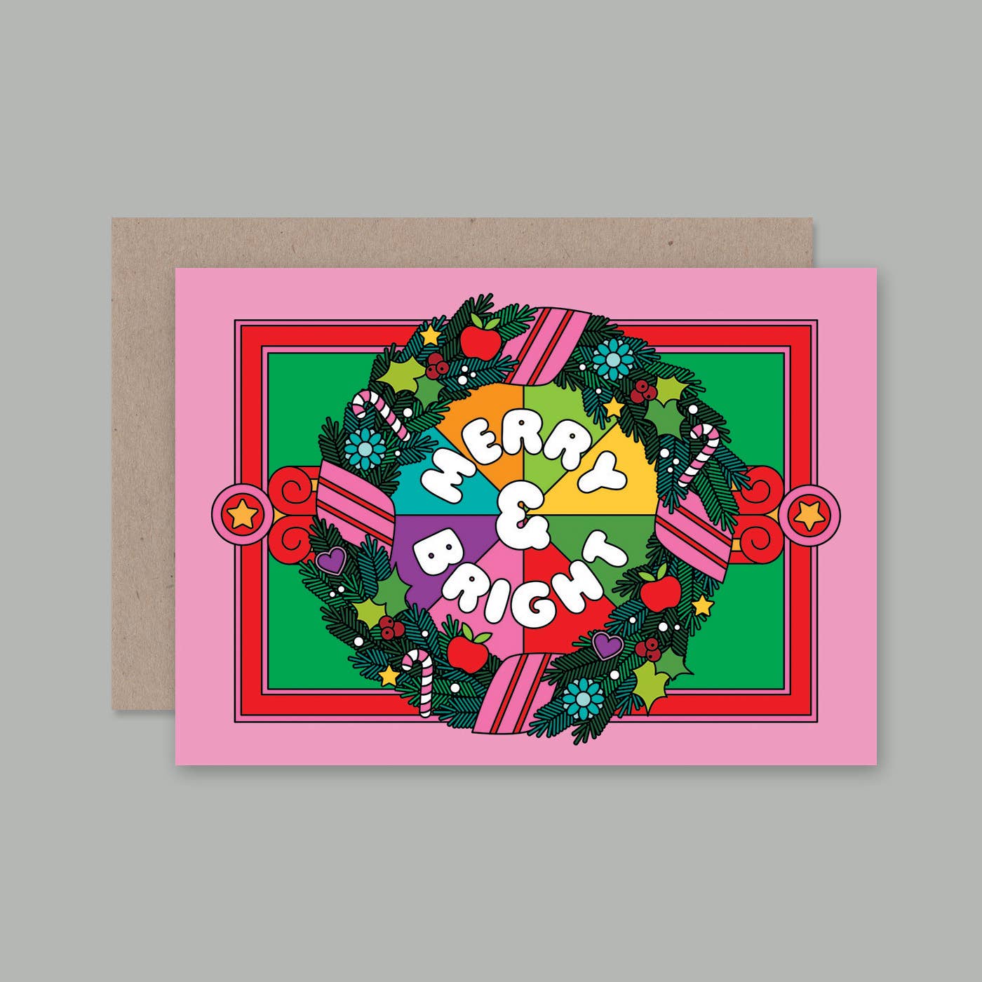 MERRY AND BRIGHT card