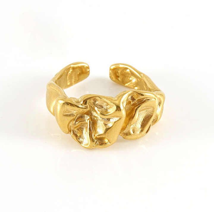 Gold Scrunchy Gem Rings | Various