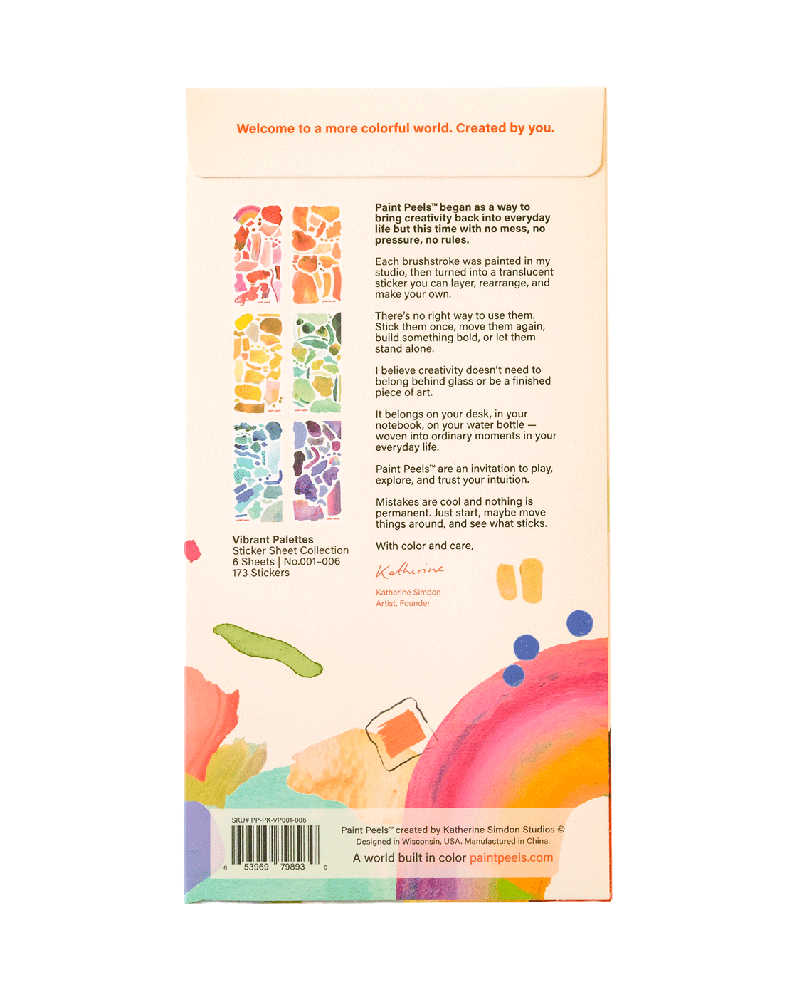 Paint Peels Sticker Sheet Collection | Vibrant Palettes Pack