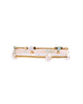 Morganite and Pearl Miyuki Stretch Bracelets | Set of 3
