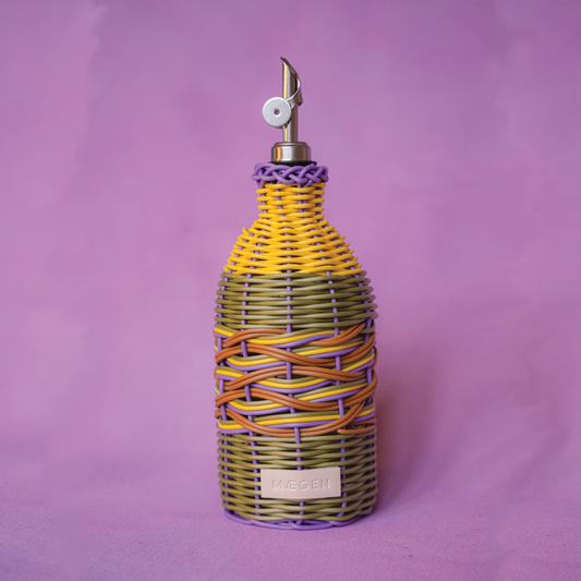 Oil Decanter | Yellow & Lilac