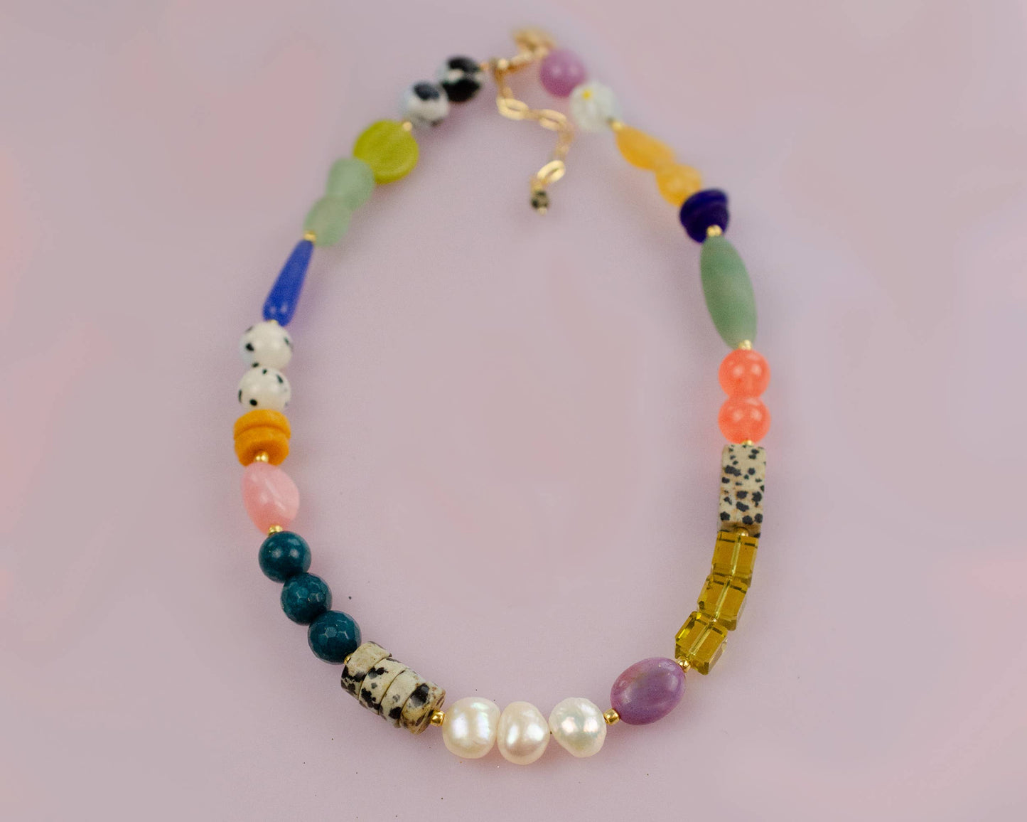 Pearl Beaded Necklace | Multicoloured