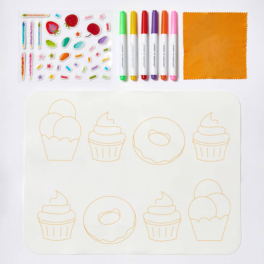 Wipeable Silicone Colouring Mat - Sweet As