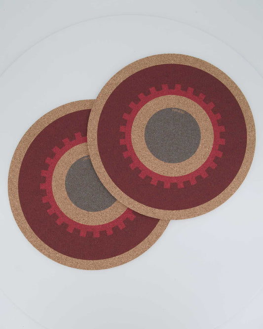 Vita Large Placemat | Set of 2 - Maroon