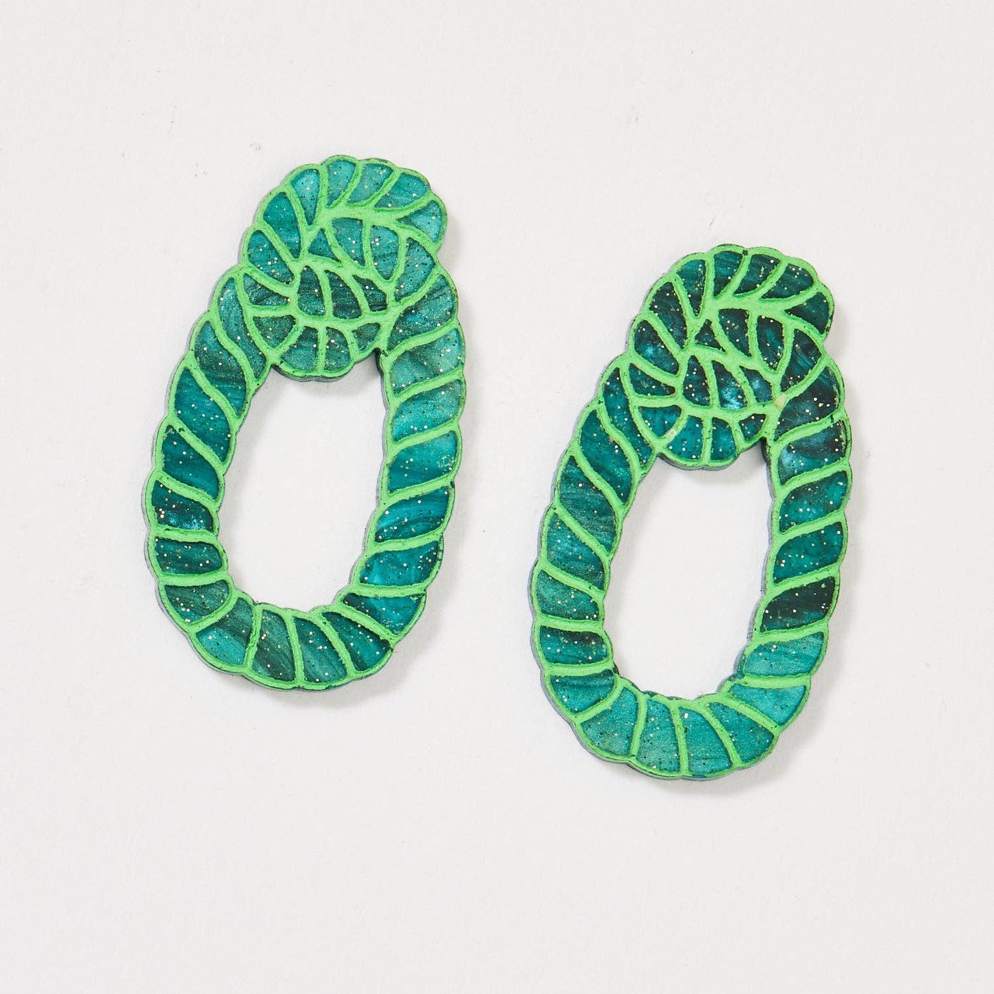 Coastal Rope Earrings | Emerald / Sage