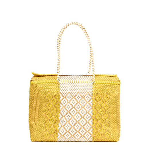 Paulina Large Carryall Basket Bag | Yellow
